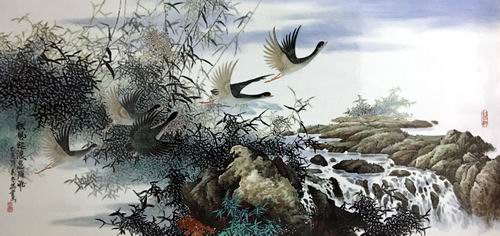 秋風(fēng)逐浪追雁飛